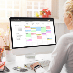 A counselor’s weekly schedule for outpatient addiction therapy sessions.
